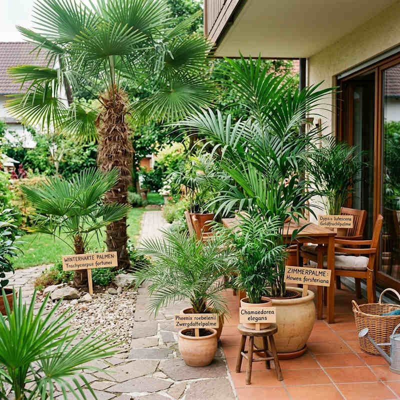 Verschiedene Palmenarten im Garten und auf der Terrasse – winterharte und Zimmerpalmen im Überblick