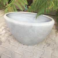 Creasto Pflanzschale oval- Betongrau 73 cm