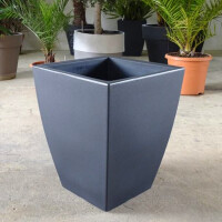 TeraPlast Topf Veneto Eckig "Anthrazit" 50 cm