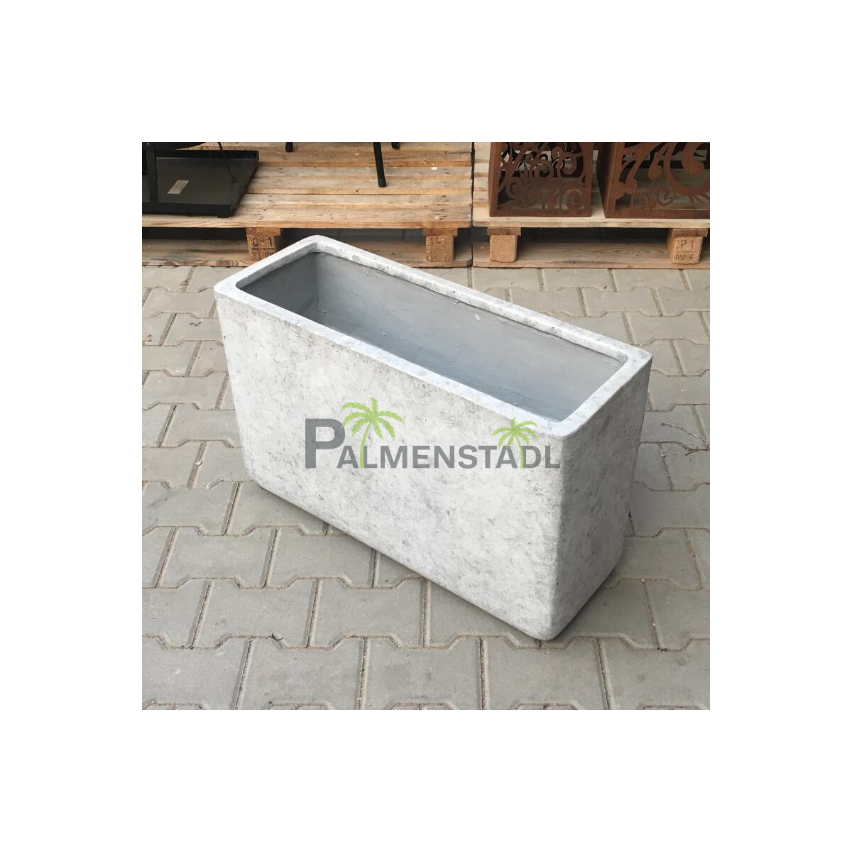 Creasto Pflanzschale rechteckig- Grau ge box