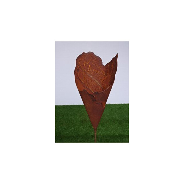 Metalltüte auf Stab - Edelrost - 160 cm