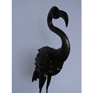 Flamingo "Filipe" in Silber Antik