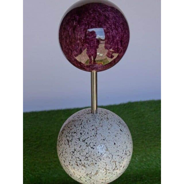 Edelstahl Gartenstecker mit unterschiedlich großen Kugeln - Der Palme