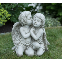Figur "Kissing Angel" - Antiksteinguss
