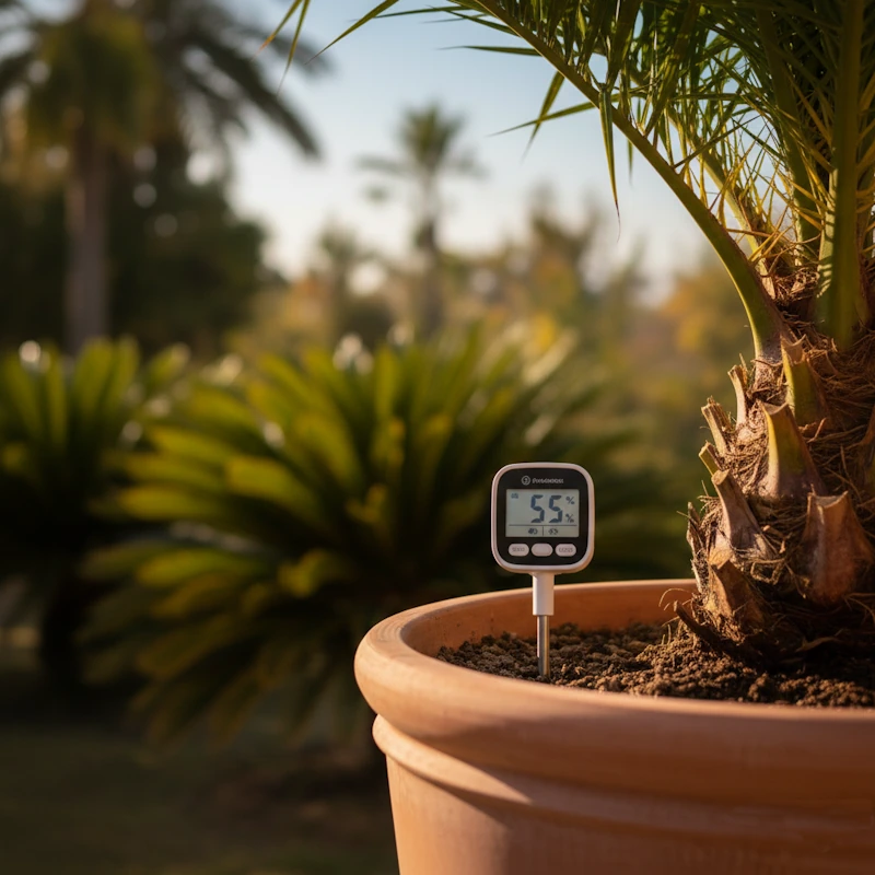 Bodenfeuchte bei Palmen messen für optimale Bewässerung