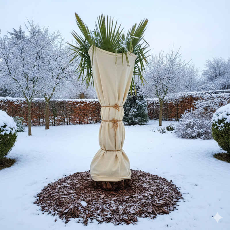 trachycarpus-fortunei-mit-vlies-im-winter